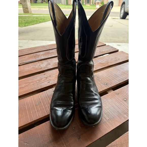 Panhandle Slim Mens Western Cowboy Boots Black Leather Size 10.5B main image 8